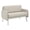 Cream, variant on Scranton & Co Modern Lounge Loveseat in Smoke Faux Leather Chrome Legs