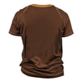 thumbnail image 3 of Men's Raglan T-shirt Retro Short Sleeve Round Neck Letter Printing Tops 5XL, 3 of 3