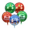 thumbnail image 2 of Globo de película de aluminio de 22 pulgadas, bola 4D, bola verde con estampado de letras de Papá Noel, bola decorativa para fiesta, juguete para niños, 2 of 5