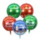 thumbnail image 2 of Globo de película de aluminio de 22 pulgadas, bola 4D, bola verde con estampado de letras de Papá Noel, bola decorativa para fiesta, juguete para niños, 2 of 5
