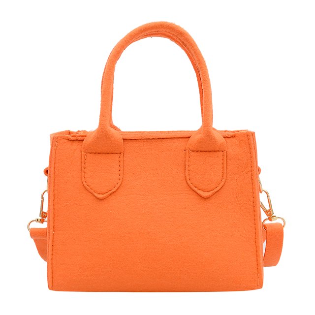 Sywqhk Bolso De Mensaje De Hombro De Fieltro Pure Mini Purse Crossbody Tote Bolso De Mano (Naranja) Sywqhk Para estrenar