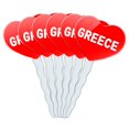 thumbnail image 1 of Greece Heart Love Cupcake Picks Toppers - Set of 6, 1 of 1