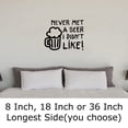 thumbnail image 2 of Never Met A Beer I Didn’T Like! Mug Funny Alcohol Wall Decals for Walls Peel and Stick wall art murals Black Small 8 Inch, 2 of 2