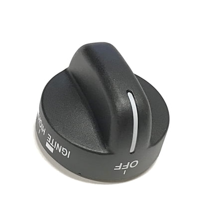 OEM Whirlpool Oven Range Black Burner Knob Originally Shipped With SF367LEKT2, SF367LEKT3, SF367LEKV0, SF367LEKV1