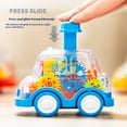 thumbnail image 3 of Funtogether Toys Press and Go Toy Car, Toddler Push Vehicle with Visible Spinning Gears, Friction Powered Pull Back Car, 3 of 6