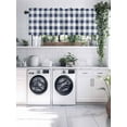 thumbnail image 6 of Navy Blue White Plaid Kitchen Valances for Windows Rustic Vintage Checkered Valance Curtains&nbsp; for Kitchen /Living Room/Bedroom/ Bathroom Decor, 42"x12 " ,Rod Pocket 1 Panel,, 6 of 7
