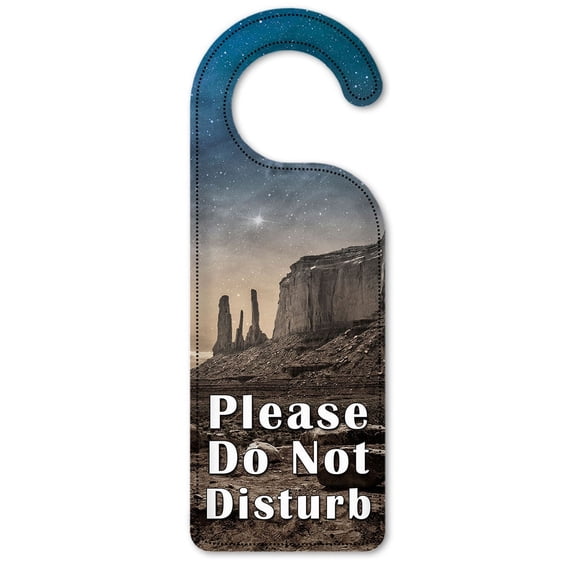 Do Not Disturb Door Knob Hanger Sign - The Desert at Night