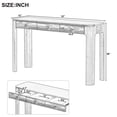 thumbnail image 5 of Miekor Furniture Rustic Console Table with Curved Corners for Safety, Entryway Table with 3 Concealed Drawers, Sturdy Sofa Table with Thick Legs for Hallway & Living Room (Black) No6396, 5 of 9