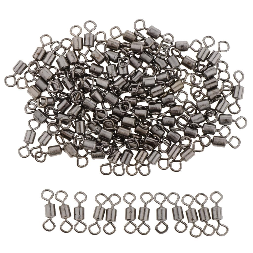 100Pcs Fishing Barrel Bearing Swivel Stainless Steel Solid Ring Connector useful 100Pcs Fishing Barrel Bearing Swivel Stainless Steel Solid Ring Connector useful