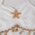 thumbnail image 5 of ZXLBBD Girls' Summer Beach Dress for Girl Sleeveless Halter Neck Cake Dress with Embellishments Casual Kids Outfit Clothes Sets,White,Size 15 Y-16 Y, 5 of 7