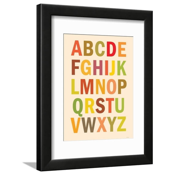 Alphabet (List) Art Poster Print Framed Print Wall Art