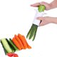 thumbnail image 2 of Divisor de pepino, cortador de pétalos, zanahoria, fresa, cortador creativo de tiras de pepino para verduras y frutas (1 unidad, verde), 2 of 5