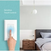 Smart Wi-Fi Light Switch, Single Pole Switch,Wireless Smartphone Remote Control Wall Light Switch,Compatible with Alexa Google Home IFTTT Android IOS from Anywhere Timing Function No Hub Required