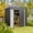 6' x 4'-Dark Gray-1, variant on Asofer 10x10ft Outdoor Storage Shed, Large Utility Metal Tool Shed Lockable Doors & Vented Windows for Backyard, Patio, Lawn, Gray