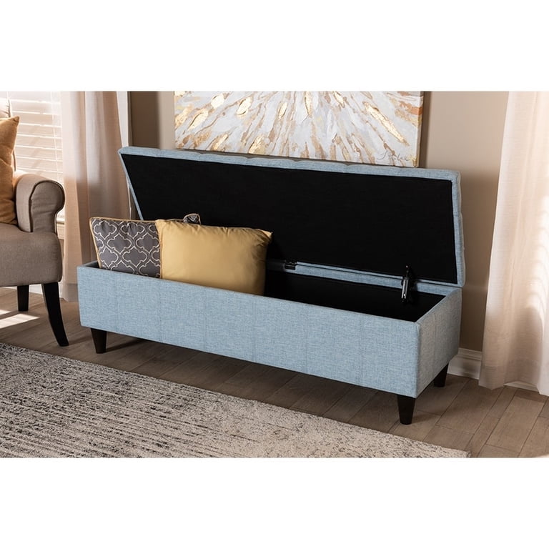 Take Me Home Elsa Gray Upholstered Bench – Mid-Century Modern, 58" Wide, For Bedroom Or Living Room