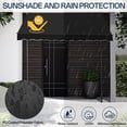 thumbnail image 5 of QHTER Manual Retractable Awnings for Patio, 78"x118" Patio Awning Door Awning Exterior Adjustable Door Canopy with UV Protection for Backyard, Garden, Balcony (Black, 59" roll Out), 5 of 8