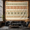 thumbnail image 6 of Geometric Tribal Patterns Against Warm Terracotta Bands Cozy Rustic for Kids Native Pattern Decor Housewarming Gift Tapestry Wall Hanging for Bedroom and Living Room, 6 of 7
