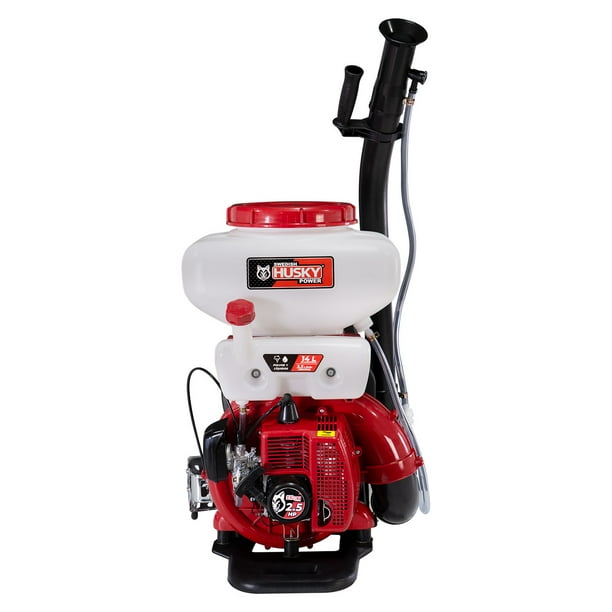 Fumigadora Aspersora para polvos y liquidos con capacidad de 14 litros 2.5 HP 41.5 CC Swedish Husky Power HKF1400