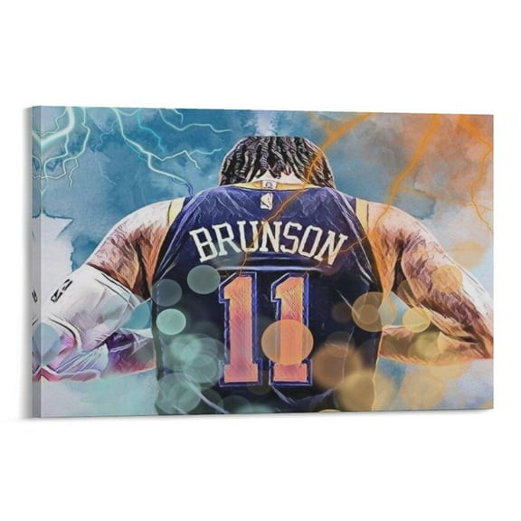 Jalen Brunson Canvas Poster Canvas Wall Art Prints Poster Gifts Photo Picture Painting Posters Room Decor Home Decorative 24x36inch(60x90cm)