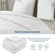 thumbnail image 4 of Juego de Funda Duvet Bluelander para Edredon Matrimonial, 2 Fundas para Almohada, Diseño de Líneas, Blanco, 4 of 5
