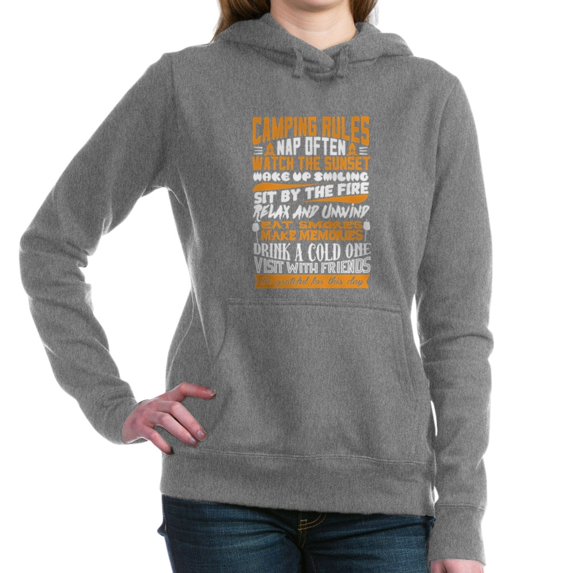 CafePress - Camping Rules - Pullover Hoodie, Classic & Comfortable Hooded Sweatshirt