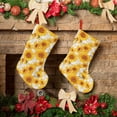 thumbnail image 6 of Picia White Marble Pattern Sunflower for 18in Christmas Stockings, Xmas Stocking for Kids, Holiday and Family Stocking for Fireplace or Party Decoration, 6 of 8