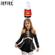 thumbnail image 2 of Disfraz de mago para niños y niñas, traje de Cosplay de mago, baterista de circo, Charretera con flecos, mono de lentejuelas con Mini sombrero de copa, sombrero de equipo de tambor, 2 of 5