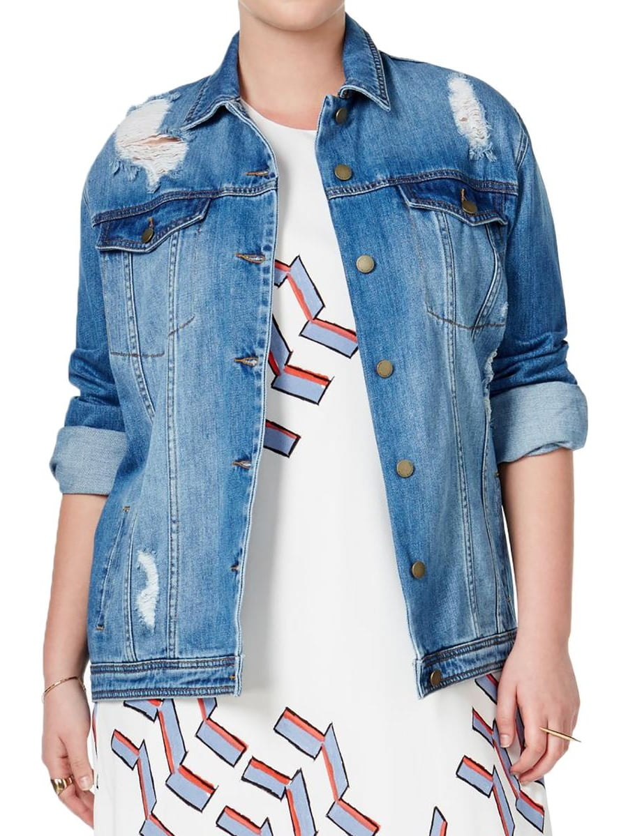 Rachel Rachel Roy Womens Plus Destroyed 