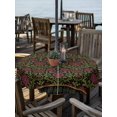 thumbnail image 2 of Outdoor Tablecloths with Umbrella Hole & Zipper, Vintage Red Roses Round Tablecloths 60 Inch, Abstract Art Floral Green Leaves Waterproof Table Cloth, Patio/Pool/Picnic Table Covers, 2 of 8