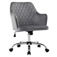 thumbnail image 4 of Duhome Office Chair Velvet Desk Chair with Armrests Adjustable Computer Chair Rolling Chair for Teens Home Office Bedroom Desk Chair, Gray, 4 of 8