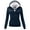 NAVY, variant on FashionMille Women Slim Fit Regular Sherpa Hooded Fleece Hoodie Jacket