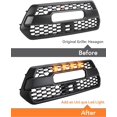 thumbnail image 4 of Amber Yellow LED Grille with Fuse for Tacoma TRD PRO Front Grille 2016 2017 2018 (4 Pieces, Amber Housing with Amber Light), 4 of 5