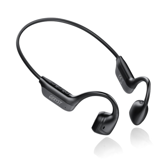 Bone Conduction Headphones, Wireless Bluetooth Earbuds 10H Playtime Sports Earphones with Mic, IPX5 Sweatproof for Hiking, Cycling, Running, Black
