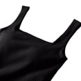 thumbnail image 7 of Women Light Stretch Camisole Detachable Included Adjustable Thin Straps Sleeveless Shirts for Office Workout Resting Time Tall Women Long Length Cami (Black,XL), 7 of 7