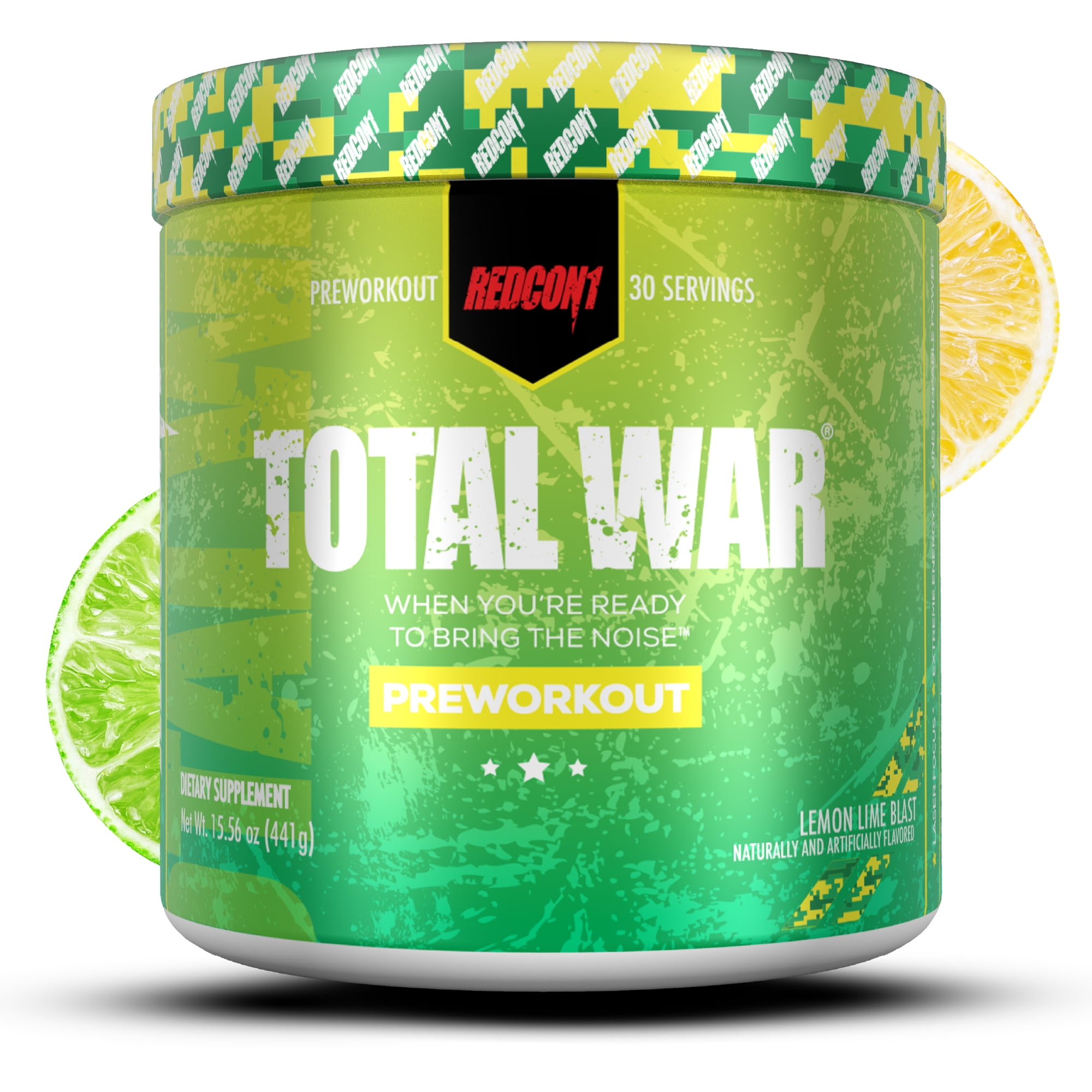 Redcon1 Total War Preworkout Powder Lemon Lime Blast 30 Servings Walmart Com