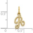 thumbnail image 4 of 14KY Yellow Gold Script Letter R Initial Charm, 4 of 6