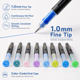 thumbnail image 3 of Glitter Gel Pens Set, 1.0mm, 6 Packs Premium Coloring Pens, 2.7g Large Capacity Shimmering Ink for Crafting, Journaling, Adult Coloring Books, 3 of 10