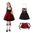 thumbnail image 2 of FYEGRE Elegant Bavarian Oktoberfest Dirndl Dress for Girls Traditional German Party Fancy Outfit Festival Fashion Casual Wear 9-10 Years, 2 of 4