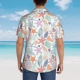 thumbnail image 5 of Salouo Colorful Seashells for Hawaiian Shirt for Men,Summer Beach Casual Short Sleeve Button Down Shirts Men's Regular-Fit Short-Sleeve Print Shirt -3X-Large, 5 of 6