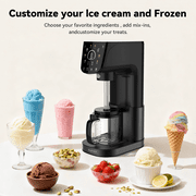 Ice Cream Maker, 11-in-1 Frozen Treat Maker for Gelato, Sorbet, Milkshakes, Mix-ins, 3 pcs 19oz Pints, Brushless Motor, Ice Cream Recipes