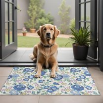 Pioneer Flower Floral Print Pattern Door Rugs,Washable Non Slip Door Mats Indoor,Decorative Door Mats,Entry Mat Indoor for Entrance,Bedroom,Kitchen,Bathroom,20"x32"