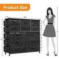 thumbnail image 2 of Cómoda Cajonera 12 Cajones de Tela para Recámara | Organizador de Ropa con Bolsillos Laterales y Ganchos | Mueble de Almacenamiento Multifuncional para Dormitorio - Resistente y Espacioso, 2 of 9