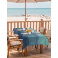 thumbnail image 2 of Outdoor Tablecloths with Umbrella Hole & Zipper, Teal Blue Ombre Tablecloth Rectangle 60x84 Inch, Modern Abstract Art Texture Waterproof Table Cloth, Patio/Pool/Picnic Table Covers, 2 of 8