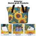 thumbnail image 2 of Tote Bag for Women - Sunflower Shoulder Bag - Large Utility Work Duffle Bag with Zipper Handbag for Travel, Work, Sprots, 2 of 5