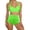 Light Green, variant on Two Piece Sets for Women Printed Tankini Swimsuit with Detachable Padding High Waist Adjustable Ties Bathing Suit for Summer Beach