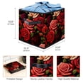 thumbnail image 3 of Rose Foldable Storage Baskets with Handle, 10.8"x10.5"x10.6", Large Capacity - Organizer Bins for Clothes Storage, Storage Cubes, 3 of 6