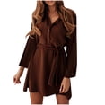 thumbnail image 2 of Gspmoly Robes pour Femmes, Robe Polyvalente Décontractée à Manches Longues et Col Rond pour Femmes, Robes de Vacances pour Femmes jusqu'à 65 % de Rabais, 2 of 6