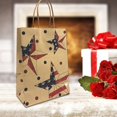 thumbnail image 4 of Clearance!Disposable Brown Paper Lunch Bags,Paper Sandwich Bags,Natural Kraft Paper Stock Bags for Cookies Sandwiches 4th Of July Kraft Paper Bag Tote(1PC), 4 of 5