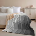 thumbnail image 3 of Flannel Fleece Throw Blanket Summer Beach Waves Abstract Art Lightweight Soft Plush Blankets,Gray Gradient Water Ripple Cozy Warm Throw Blanket for Couch Sofa Bed Car Office All Season Use 40x50in, 3 of 9