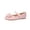 Pink#10086, variant on BOOMNY Girl's Sandals Closed Toe Low Heels Pu Leather Sandals for Kids Hook And Loop Straps Floral Elegant Wedding Princess Shoes
